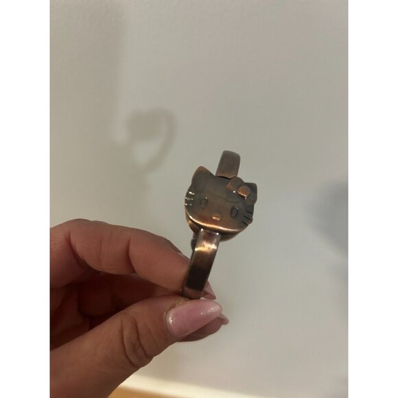 Christian Ricard Hello Kitty Cuff Bracelet Bangle Watch Brown/Rose NEEDS BATTERY - Picture 5 of 5